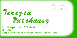 terezia mutshausz business card